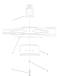 Blade Assembly Diagram and Parts List for 20804 7900001-7999999 - 1997 Toro Lawn Mower