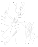 Deck Suspension Assembly Diagram and Parts List for 20804 8900001-8999999 - 1998 Toro Lawn Mower