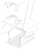 Bag And Components Assembly Diagram and Parts List for 20804 9900001-9999999 - 1999 Toro Lawn Mower