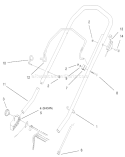 Handle Assembly Diagram and Parts List for 20804 9900001-9999999 - 1999 Toro Lawn Mower