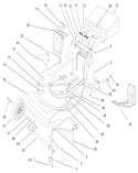 Housing Assembly Diagram and Parts List for 20804 9900001-9999999 - 1999 Toro Lawn Mower