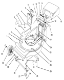 Housing Assembly Diagram and Parts List for 20806BC 4900001-4999999 - 1994 Toro Lawn Mower