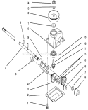 Gear Case Assembly Diagram and Parts List for 20806B 4900001-4999999 - 1994 Toro Lawn Mower