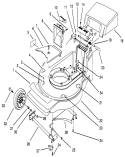 Housing Assembly Diagram and Parts List for 20806B 4900001-4999999 - 1994 Toro Lawn Mower