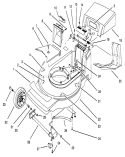 Housing Assembly Diagram and Parts List for 20808B 6900001-6999999 - 1996 Toro Lawn Mower