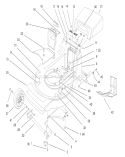 Housing Assembly Diagram and Parts List for 20809 7900001-7999999 - 1997 Toro Lawn Mower
