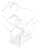 Grass Bag Assembly Diagram and Parts List for 20809 8900001-8999999 - 1998 Toro Lawn Mower