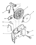Rewind Starter Diagram and Parts List for 20810 2000001-2999999 - 1982 Toro Lawn Mower