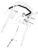 Traction Control Assembly Diagram and Parts List for 20810 3000001-3999999 - 1983 Toro Lawn Mower