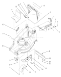 Deck, Kickers and Recycler Plug Diagram and Parts List for 20811 200000001-200999999 - 2000 Toro Lawn Mower