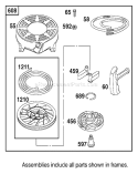 Starter Assembly Diagram and Parts List for 20814 220000001-220999999 - 2002 Toro Lawn Mower
