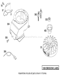 Flywheel and Blower Housing Diagram and Parts List for 20814 220000001-220999999 - 2002 Toro Lawn Mower