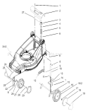 H.O.C and Wheel Assembly Diagram and Parts List for 20814 230000001-230999999 - 2003 Toro Lawn Mower