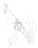 Pivot Shaft Assembly Diagram and Parts List for 20814 230000001-230999999 - 2003 Toro Lawn Mower
