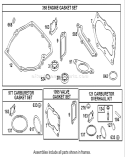 Gasket Assembly Diagram and Parts List for 20814 230000001-230999999 - 2003 Toro Lawn Mower