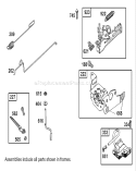 Governor Assembly Diagram and Parts List for 20814 230000001-230999999 - 2003 Toro Lawn Mower