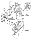 Carburetor Diagram and Parts List for 20815 1000001-1999999 - 1981 Toro Lawn Mower