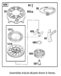 Starter Assembly Diagram and Parts List for 20816 220000001-220999999 - 2002 Toro Lawn Mower