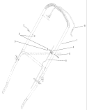 Upper Handle and Control Assembly Diagram and Parts List for 20816 220000001-220999999 - 2002 Toro Lawn Mower