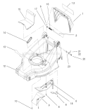 Deck and Kicker Assembly Diagram and Parts List for 20816 220000001-220999999 - 2002 Toro Lawn Mower