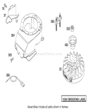 Flywheel and Blower Housing Diagram and Parts List for 20816 220000001-220999999 - 2002 Toro Lawn Mower