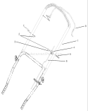 Upper Handle and Control Assembly Diagram and Parts List for 20816 230000001-230999999 - 2003 Toro Lawn Mower