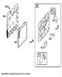 Air Cleaner Assembly Diagram and Parts List for 20816 240000001-240999999 - 2004 Toro Lawn Mower