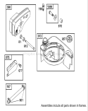 Muffler and Fuel Tank Diagram and Parts List for 20816 240000001-240999999 - 2004 Toro Lawn Mower