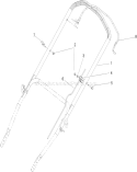 Upper Handle and Control Assembly Diagram and Parts List for 20816 240000001-240999999 - 2004 Toro Lawn Mower