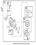Carburetor Overhaul Kit Diagram and Parts List for 20816 240000001-240999999 - 2004 Toro Lawn Mower