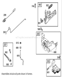 Governor Assembly Diagram and Parts List for 20816 240000001-240999999 - 2004 Toro Lawn Mower