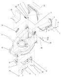 Deck, Kickers and Recycler Plug Diagram and Parts List for 20817 210000001-210001000 - 2001 Toro Lawn Mower
