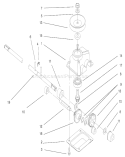 Gear Case Assembly Diagram and Parts List for 20817 210000001-210001000 - 2001 Toro Lawn Mower