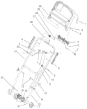Self Propelled Handle and Controls Assembly Diagram and Parts List for 20817 210001001-210999999 - 2001 Toro Lawn Mower