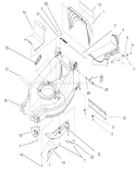 Deck, Kickers and Recycler Plug Diagram and Parts List for 20817 210001001-210999999 - 2001 Toro Lawn Mower