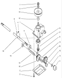 Gear Case Assembly Diagram and Parts List for 20817 220000001-220999999 - 2002 Toro Lawn Mower