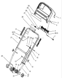 Handle and Control Assembly Diagram and Parts List for 20817 220000001-220999999 - 2002 Toro Lawn Mower