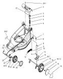 H.O.C and Wheel Assembly Diagram and Parts List for 20817 220000001-220999999 - 2002 Toro Lawn Mower