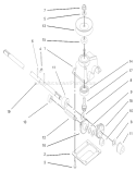 Gear Case Assembly Diagram and Parts List for 20817 270000001-270999999 - 2007 Toro Lawn Mower