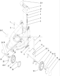 H.O.C and Wheel Assembly Diagram and Parts List for 20817 280000001-280999999 - 2008 Toro Lawn Mower