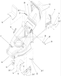Housing Assembly Diagram and Parts List for 20817 290000001-290999999 - 2009 Toro Lawn Mower