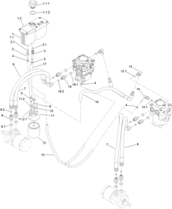 Hydraulic System Assembly Diagram and Parts List for 31914 405300000-410299999 Toro Lawn Mower