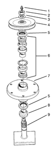 Drive Spindle Assembly No. 27-0871 Diagram and Parts List for 30753 890001 - 899999 Toro Lawn Mower