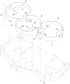 Part Location Diagram of 116-8344-03 Toro Baffle-Kicker, Front Center
