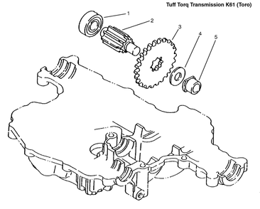 Final Pinion Diagram and Parts List for 72110 6900001 - 6999999 Toro Lawn Tractor