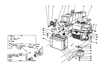 Engine Assembly Diagram and Parts List for 56150 9000001 - 9999999 Toro Lawn Tractor