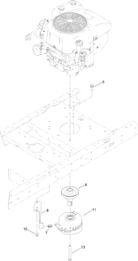 Clutch Assembly Diagram and Parts List for 74750 316000001 - 316999999 Toro Lawn Tractor