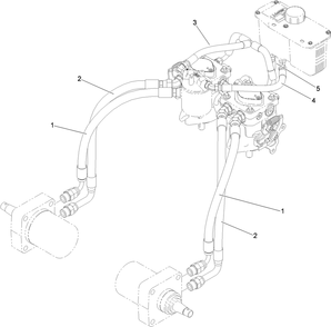 Hydraulic Hose Assembly Diagram and Parts List for 39488 (312000001-312999999)(2012) Toro Lawn Mower