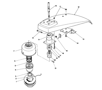 Cutter Head Assembly Diagram and Parts List for 51637 1000001 - 1999999 Toro Trimmer