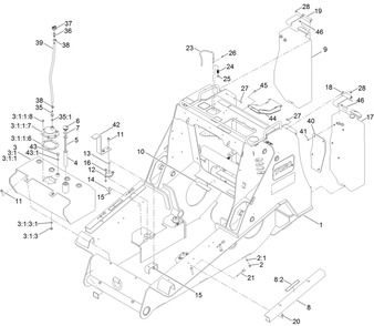 Frame Assembly Diagram and Parts List for 22530 414400000 - 999999999 Toro Lawn Tractor Accessories